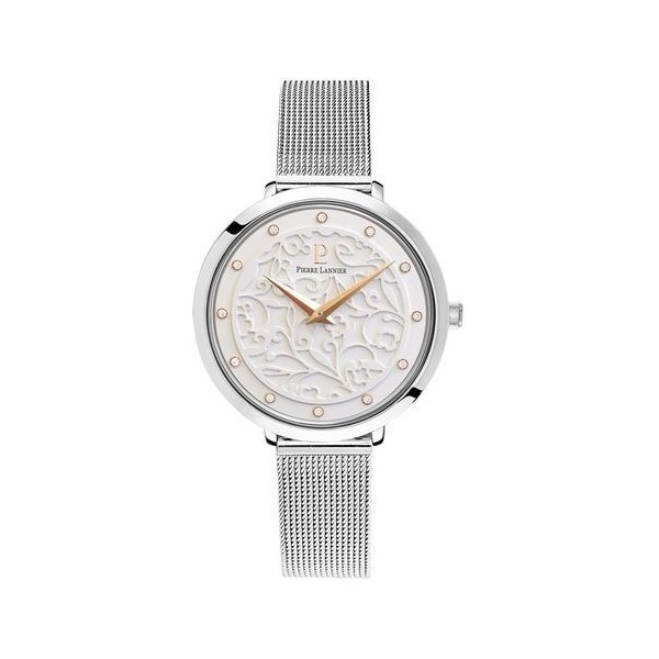 Montre Femme PIERRE LANNIER Eolia Blanc Motif Milanais - 040J608