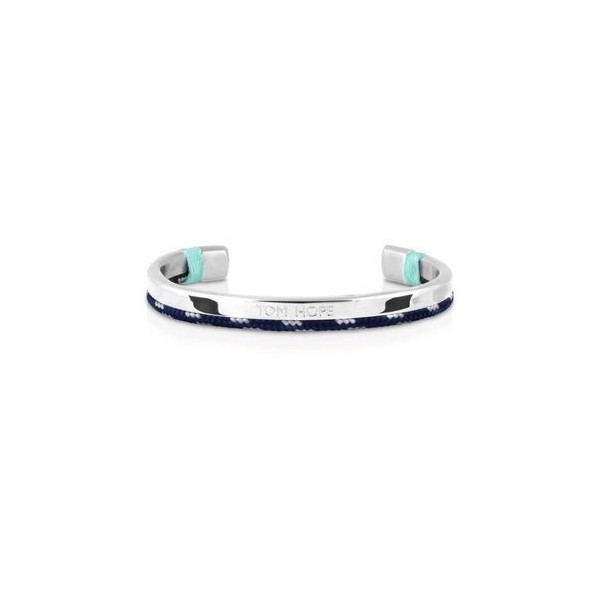 Bracelet Unisexe TOM HOPE Hybrid Cuff Ice Bleu Argent -L  HO.TM0429