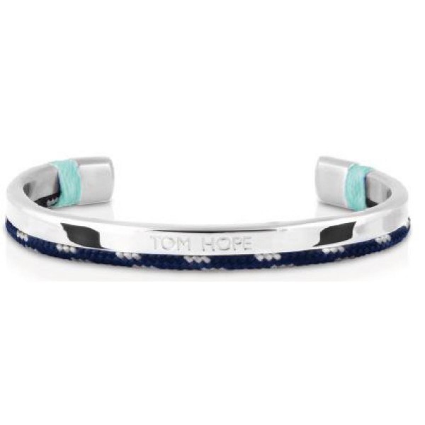 Bracelet Unisexe TOM HOPE Hybrid Cuff Ice Bleu Argent M - HO.TM0429