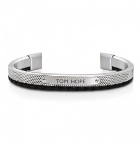 Bracelet Unisexe TOM HOPE Hybrid Leather Brun Argent S - HO.TM0275