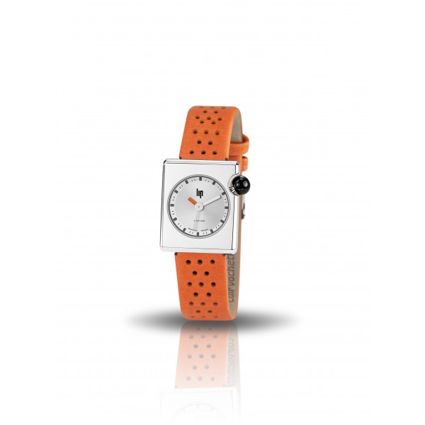 Montre Femme LIP Mach 2000 Mini Square Orange - 671180 Montre Femme LIP Mach 2000 Mini Square Orange - 671180