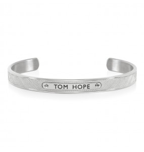 Bracelet Unisexe TOM HOPE KNURLED Jonc Acier Gris L - HO.TM0552