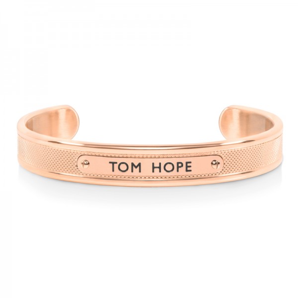 Bracelet Unisexe TOM HOPE KNURLED Jonc Or Rose L - HO.TM0570