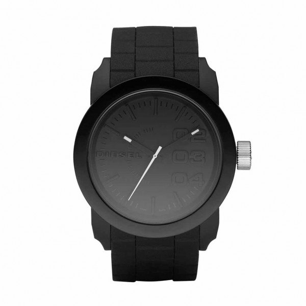 Montre Homme DIESEL Double Down Quartz Bracelet silicone noir - DZ1437