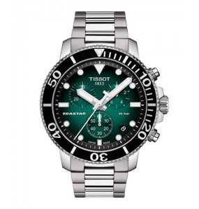 TISSOT SEASTAR 1000 QUARTZ CHRONOGRAPH VERT ACIER T1204171109101