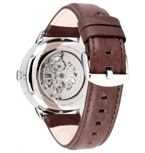 Montre Homme PIERRE LANNIER Automatique Bracelet Cuir Brun - 322B164