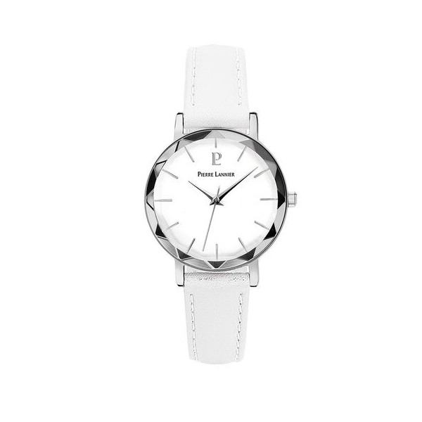 Montre Femme Pierre Lannier Multiples en Cuir Blanc Ref 009M600 Montre Femme Pierre Lannier Multiples en Cuir Blanc Ref 009M600