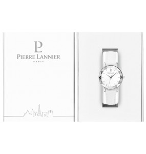 Montre Femme Pierre Lannier Multiples en Cuir Blanc Ref 009M600