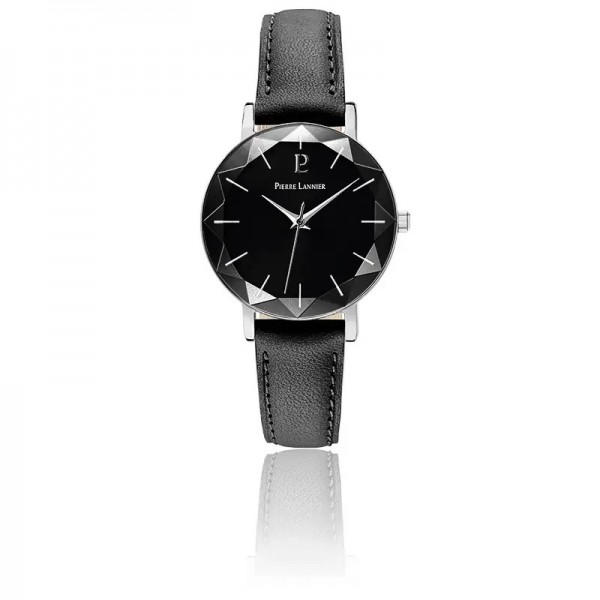 Montre Femme Pierre Lannier Multiples en Cuir Noir Ref 009M633 Montre Femme Pierre Lannier Multiples en Cuir Noir Ref 009M633