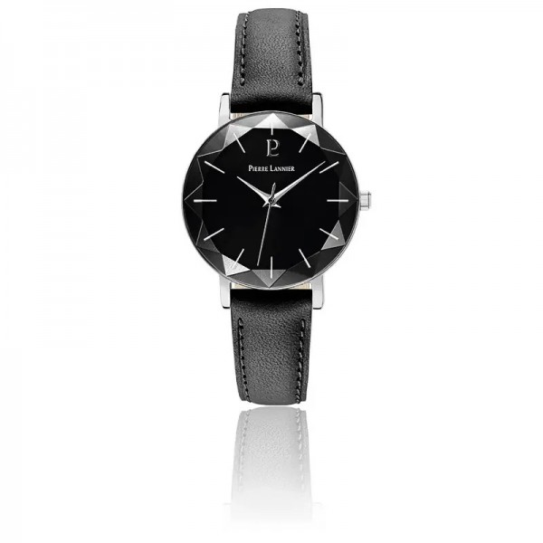 Montre Femme Pierre Lannier Multiples en Cuir Noir Ref 009M633