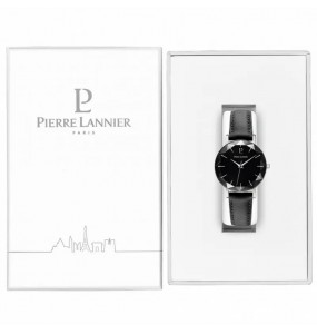 Montre Femme Pierre Lannier Multiples en Cuir Noir Ref 009M633