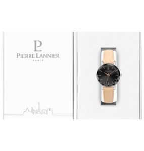 Montre Femme Pierre Lannier Symphony en Cuir Beige Ref 009M684