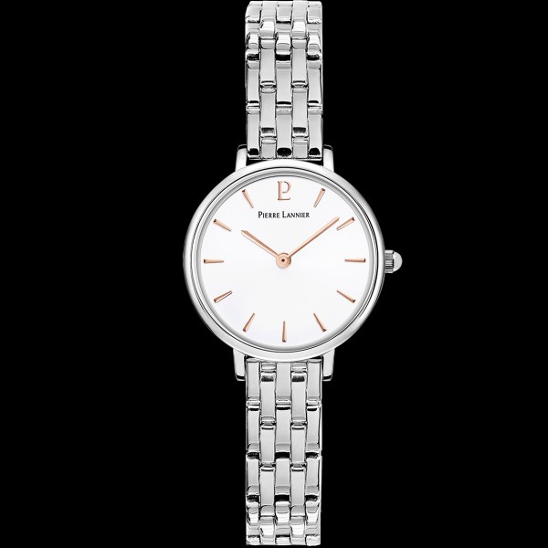 Montre Femme Pierre Lannier Nova Blanche Mailles Acier Gris - 020K601 Montre Femme Pierre Lannier Nova Blanche Mailles Acier Gris - 020K601