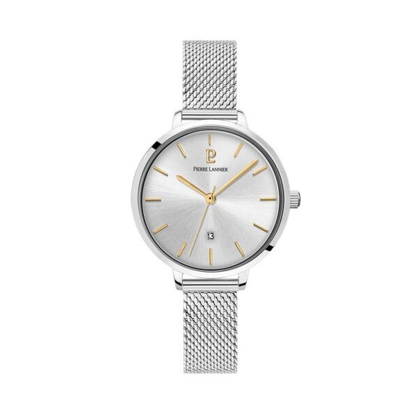 Montre Femme Pierre Lannier Echo Argentée Maille Milanaise Grise- 031M621 Montre Femme Pierre Lannier Echo Argentée Maille Milanaise Grise- 031M621