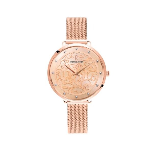 Montre Femme Pierre Lannier Eolia en Acier Doré Rose Ref 041K958