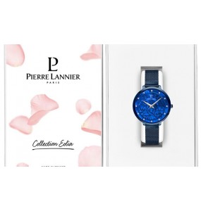 Montre Femme Pierre Lannier Eolia Bleue Mailles Milanaises Bleues - 045L968