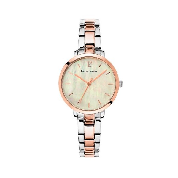 Montre Femme Pierre Lannier Aura Nacre Verte Acier Bicolore  - 055M791