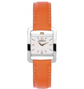 Montre Femme Michel Herbelin 5eme Avenue Blanche Cuir Orange - 17037/TR21OR