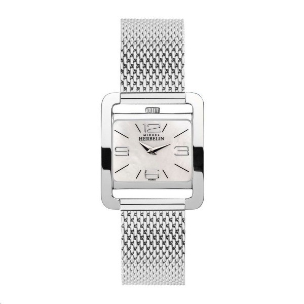 Montre Femme Michel Herbelin 5eme Avenue Nacre Acier Gris - 17137/19B