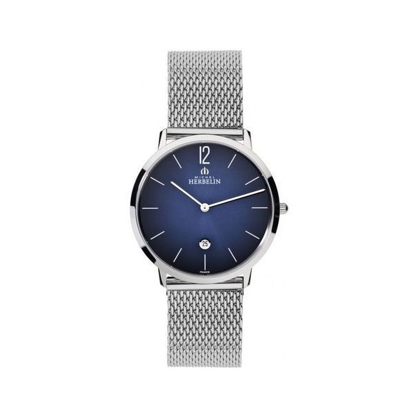 Montre Homme Michel Herbelin City Bleue Mailles Milanaises - 19515/15B