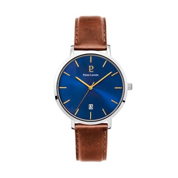 Montre Homme Pierre Lannier Echo en Cuir Marron Ref 258L164 Montre Homme Pierre Lannier Echo en Cuir Marron Ref 258L164