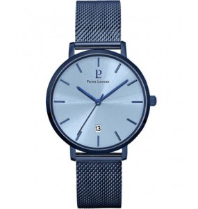 Montre Homme Pierre Lannier Echo en Acier Bleu Ref 259F469