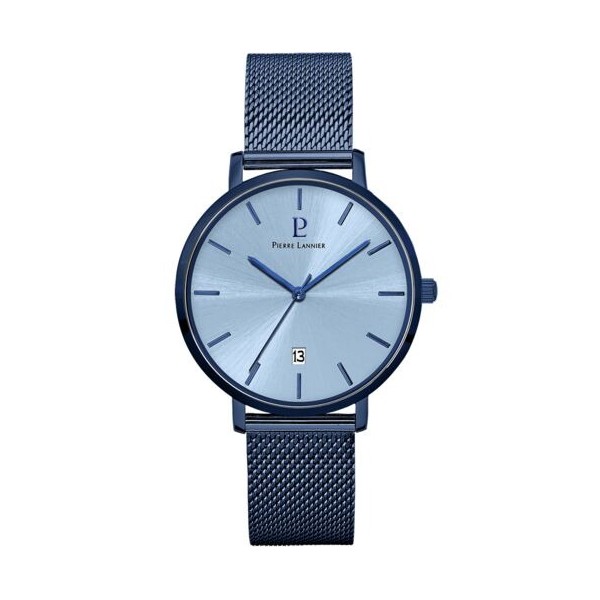 Montre Homme Pierre Lannier Echo en Acier Bleu Ref 259F469