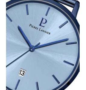 Montre Homme Pierre Lannier Echo en Acier Bleu Ref 259F469