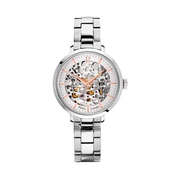 Montre Femme Automatique Pierre Lannier Automatic en Acier Argenté Ref 303F621 Montre Femme Automatique Pierre Lannier Automatic en Acier Argenté Ref 303F621