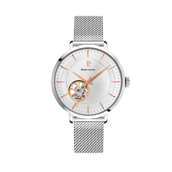 Montre Femme Pierre Lannier Automatic Grise Maille Milanaise Grise - 306F628 Montre Femme Pierre Lannier Automatic Grise Maille Milanaise Grise - 306F628