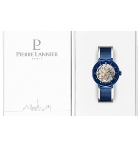 Montre Femme Automatique Pierre Lannier Automatic en Acier Bleu Ref 309D968