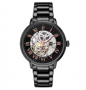 Montre Homme Automatique Pierre Lannier Automatic en Acier Noir Ref 316D439