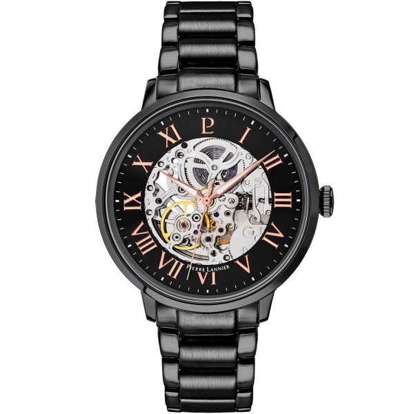 Montre Homme Automatique Pierre Lannier Automatic en Acier Noir Ref 316D439