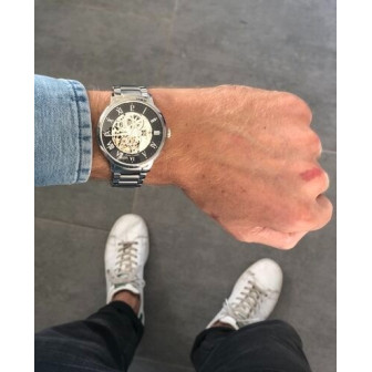 Montre Homme Automatique Pierre Lannier Automatic en Acier Argenté Ref 317B131