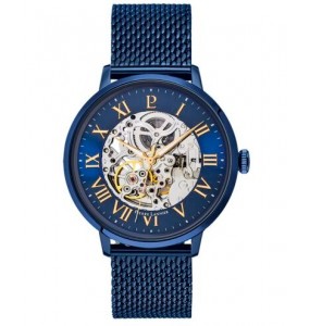 Montre Homme Automatique Pierre Lannier Automatic en Acier Bleu Ref 318B468