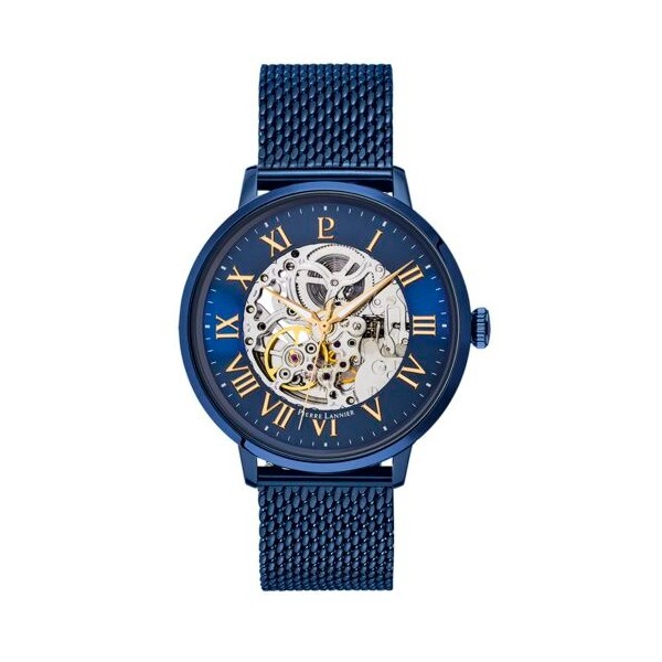 Montre Homme Automatique Pierre Lannier Automatic en Acier Bleu Ref 318B468