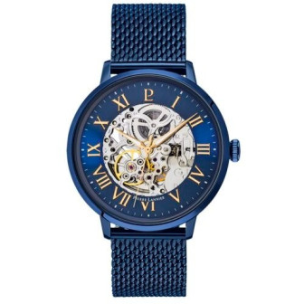 Montre Homme Automatique Pierre Lannier Automatic en Acier Bleu Ref 318B468