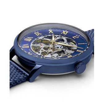 Montre Homme Automatique Pierre Lannier Automatic en Acier Bleu Ref 318B468