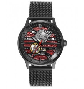 Montre Homme Pierre Lannier Impact Rouge Maille Milanaise Noire - 332C439