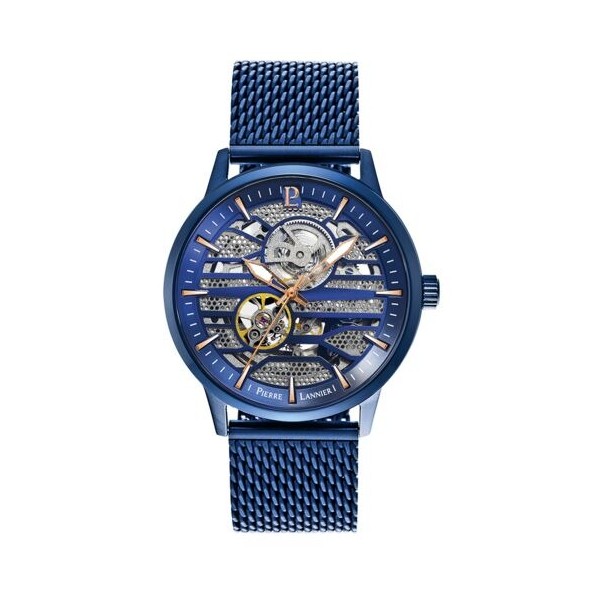 Montre Homme Automatique Pierre Lannier Impact en Acier Bleu Ref 332C469 Montre Homme Automatique Pierre Lannier Impact en Acier Bleu Ref 332C469