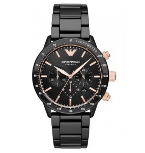 Montre Homme EMPORIO ARMANI Mario Noir Or Rose - AR70002