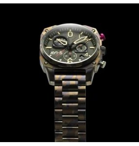 Montre Homme AVI-8 Hawker Hunter Chrono camouflage marron - AV-4052-22