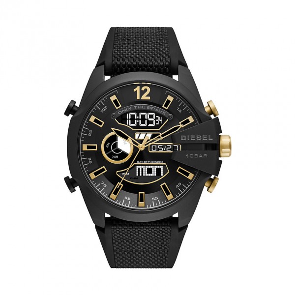 Montre Homme Diesel Collection Mega Chief, style sport, bracelet Acier DZ4552