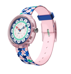 Montre Enfant Flik Flak London Flower en Nylon Bleu Ref FBNP080