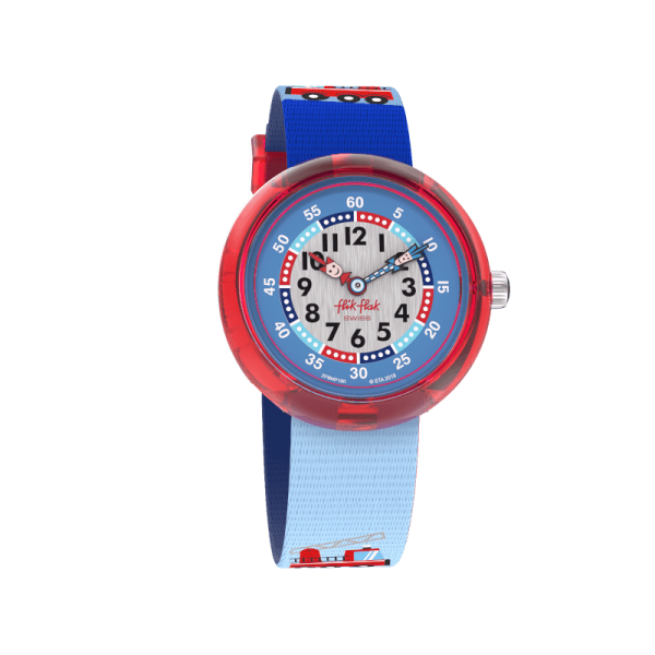 Montre Enfant Flik Flak Firetruck en Nylon Ref FBNP160