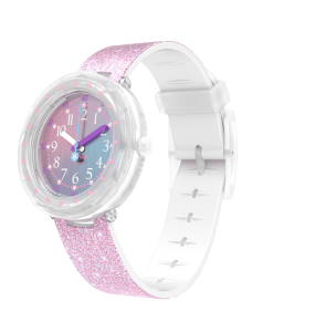 Montre Enfant Flik Flak Pearlaxus en Plastique Rose Ref FCSP107