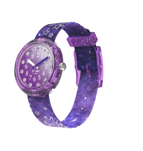 Montre Enfant Flik Flak Giraxus en Nylon Violet Ref FPNP080