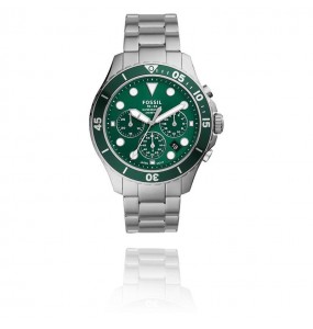 Montre Homme Fossil FB-03 Vert Acier Chronographe - FS5726