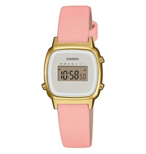 Montre Femme Casio Original Vintage en Cuir Rose Ref LA670WEFL-4A2EF