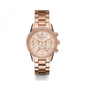 Montre Femme Michael Kors Ritz en Acier Doré Rose Ref MK6357